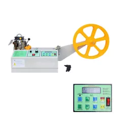 110V Hot And Cold Automatic Tape Cutting  Machine Belt Cutter for Leather Ribbon