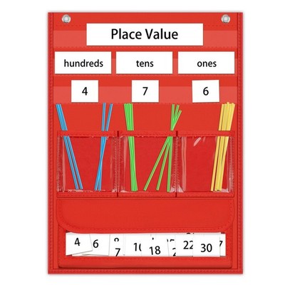 Place Value Pocket Chart & Counting Caddie - Math Manipulatives for Kindergar...