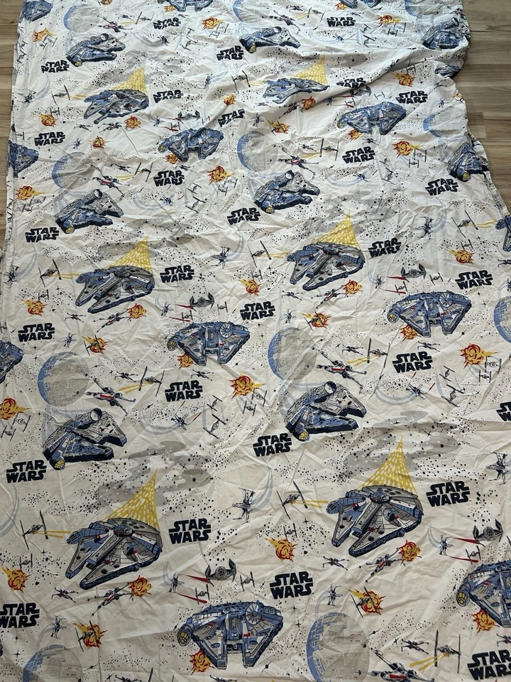 Conjunto de lençóis Pottery Barn Kids Star Wars tamanho duplo Millennium Falcon - Imagem 3 de 4