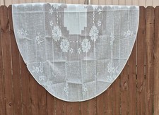Vintage Ivory White Lace Oval Tablecloth 60x86" New