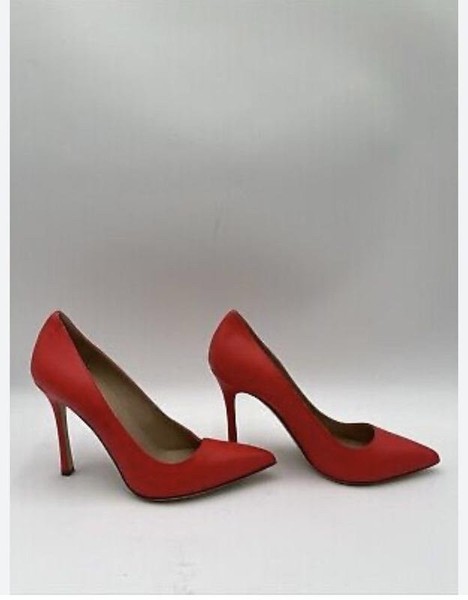 Women Sergio Rossi Heels Red Satin 37