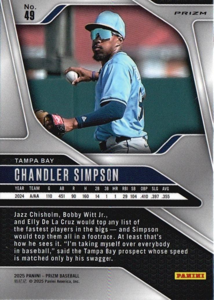 2025 Panini Prizm - Chandler Simpson, Chandler Simpson #49 Silver