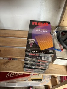 6 NOS, Sealed RCA T-120 Blank VHS VCR Tape 6 hour Video Cassette.
