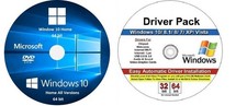 Reinstall DVD.. Windows 10 HOME,64 bit. Recover,Restore,Repair ,No key included