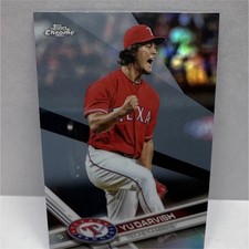 Topps 2017 Chrome Yu Darvish #107 Texas Rangers MLB Refractor Chrome