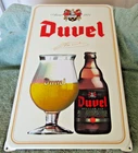 Vintage Duvel Ceramic Metal Beer Sign Heavy Duty Belgian Beer Rare MINTY 1990's