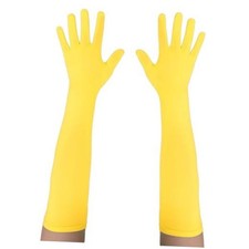 Unisex Adult 18" Length Spandex Long Gloves Stretchy Cosplay One Size Yellow