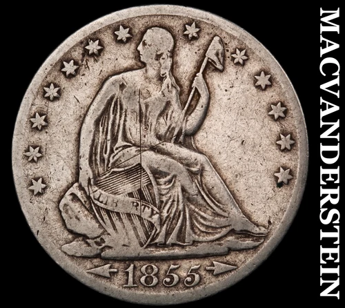 1855-O Seated Liberty Half Dollar- Scarce Better Date No Reserve #i9427