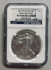 2014-W NGC PF 70 Ultra Cameo $1 American Silver Eagle Proof Early Releases
