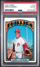 1972 TOPPS #112 GREG LUZINSKI PSA 4