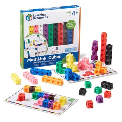 Learning Resources MathLink Cubes Early Math Activity Set - 115 Medium, Multi