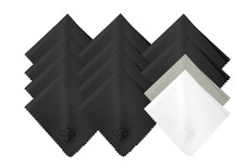 Microfiber Cleaning Cloth 12-Pack Individualy Packed 6"x 7" Glasses Cleaning