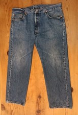 Vtg Levis 501 Button Fly Straight Leg Denim Jeans Men 40 x 29 Medium Wash Cotton