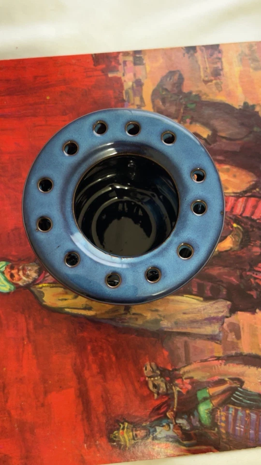 Calentador de aceite esencial quemador estufa de cerámica - añadir una vela - difusor de aceite en la parte superior Foto 2 de 4