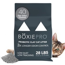 Boxie Probiotic Cat Litter, 40 Day Odor Control, Clumping Clay Kitty Litter, ...