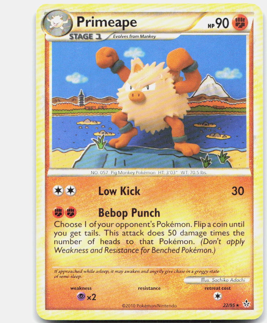 PRIMEAPE 22/95 Rare HGSS Unleashed Pokemon