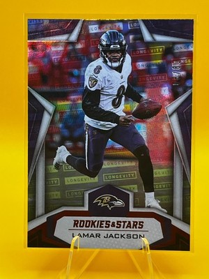 2019 Rookies & Stars Lamar Jackson Longevity #8/80 Jersey Number JSY#