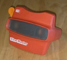 Vtg 1983 3D VIEW-MASTER Red Reel Viewer Orange Handle Viewmaster MADE IN THE USA