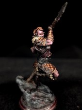 Painted D D Miniature Pathfinder DnD Half-Dragon Female Fighter Barbarian