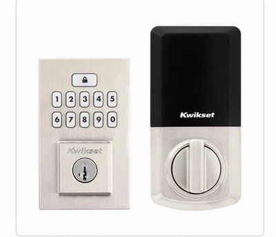 Kwikset SmartCode 260 Keypad Electronic Deadbolt Keyless Door Lock, Satin Nickel