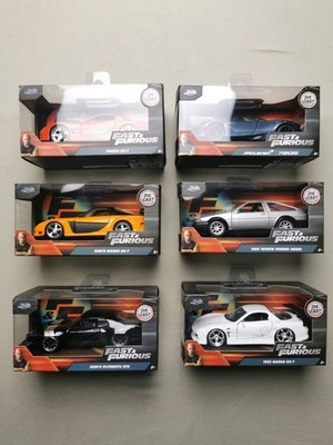 Jada Fast & Furious Die Cast 1/32 Scale Box Of 6 Maxda Mclaren Toyota Plymouth