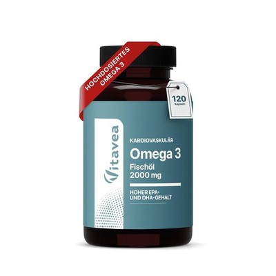 Omega 3 Wild Fish Oil 2000 mg - 1000 EPA, 500 DHA, 120 3 New