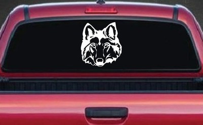 Wolf Head Animal Silhouette Growl Car or Truck Window Vinyl Decal Sticker