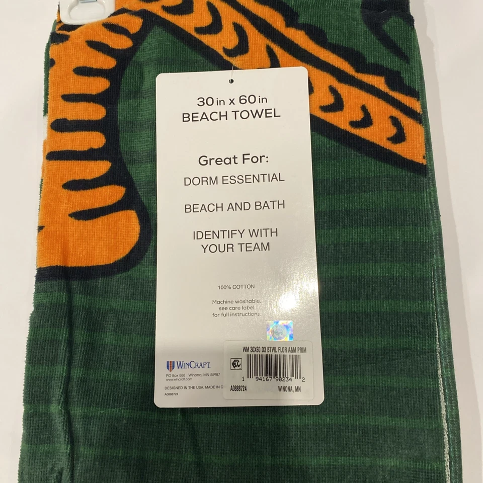 Toalla de playa FAMU 30 pulgadas X 60 en Florida A&M Foto 2 de 2