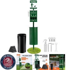 Dog Waste Station, 11.5 Gallon Pet Waste Station With Hand Wash Bottle, Lockable