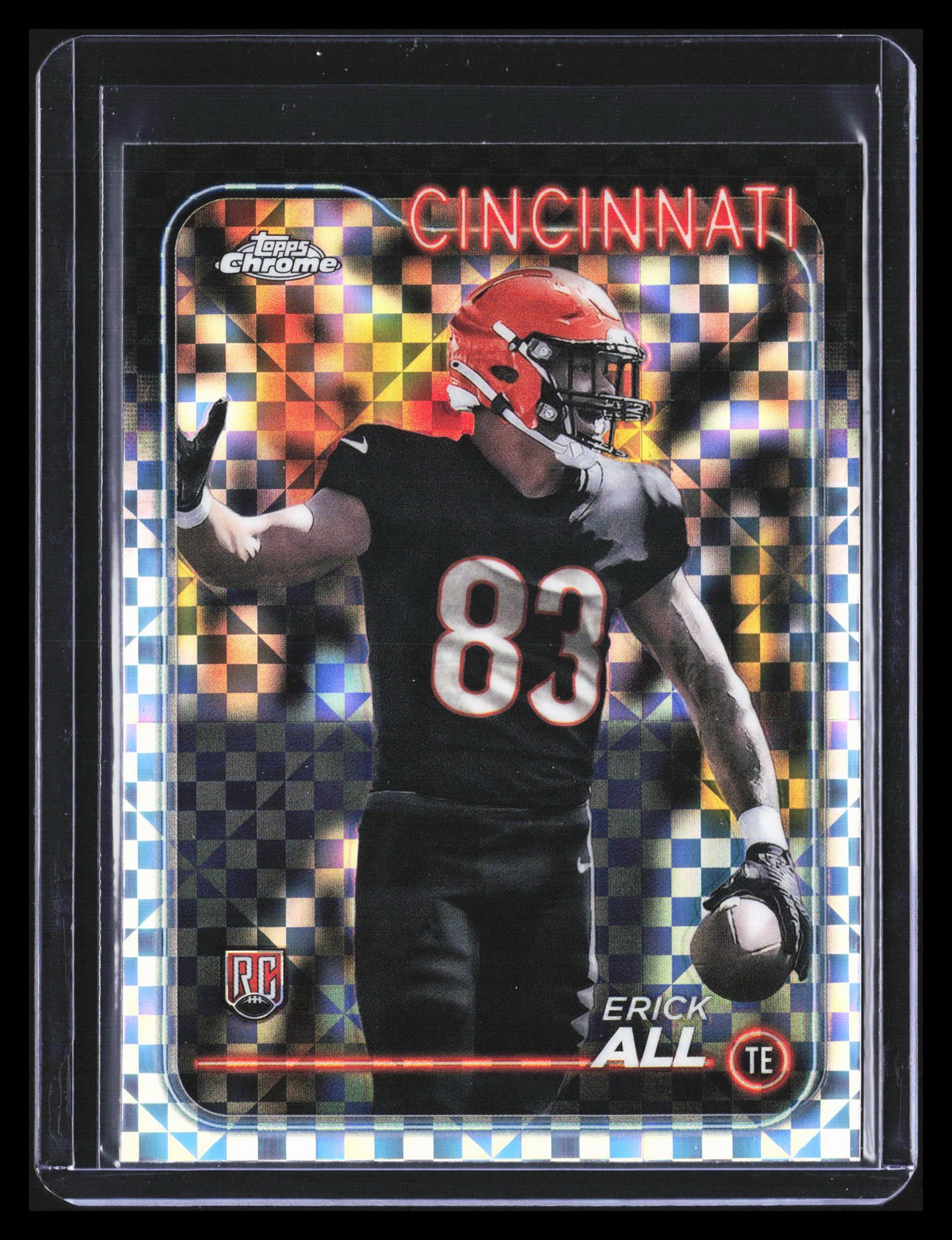 Erick All 2024 Topps Chrome X-Fractor Refractor Rookie #292 Bengals B011