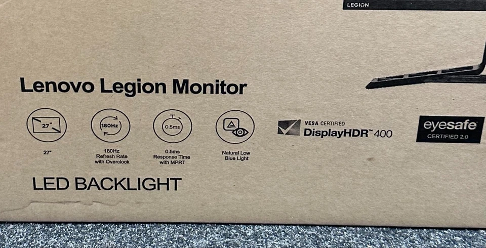 Lenovo Legion R27i-30 Full HD 1920x1080 27" IPS LCD Gaming Monitor -NEW - Image 2 of 4