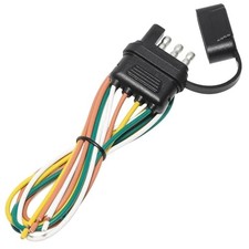 4-Way Flat Trailer End Connector 25 Inch, 16AWG 4 Prong Trailer Wiring