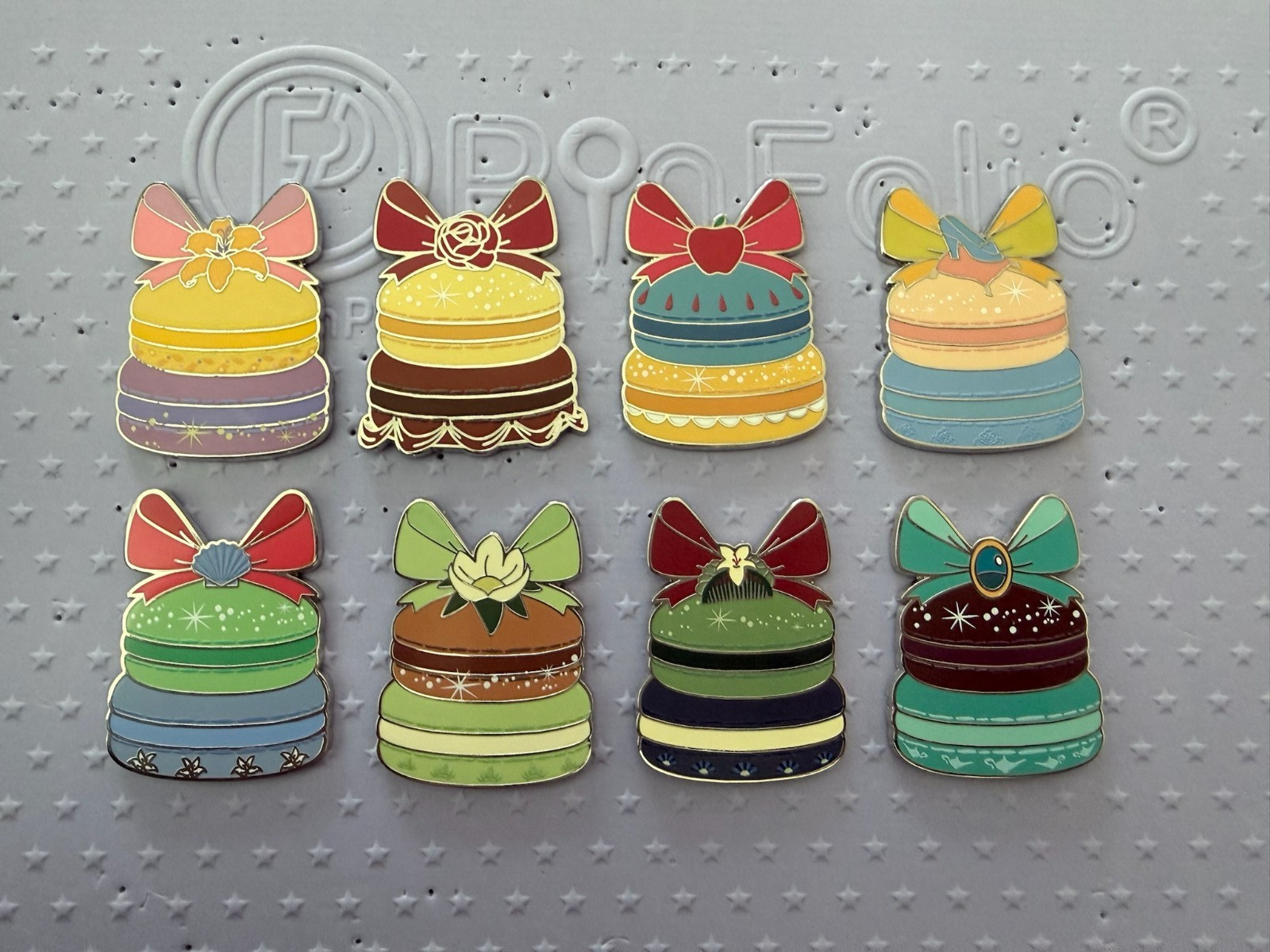 Disney Parks Princess Pastries Mystery Pin Box Macaron Full Set - 8 Pins 2024