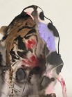 Abstract Mixed Media Ink Watercolor Painting on 9 X 12” Paper Contemporary