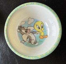 Warner Bros Baby Looney Tunes Sylvester Tweety Bowl Vintage Melamine