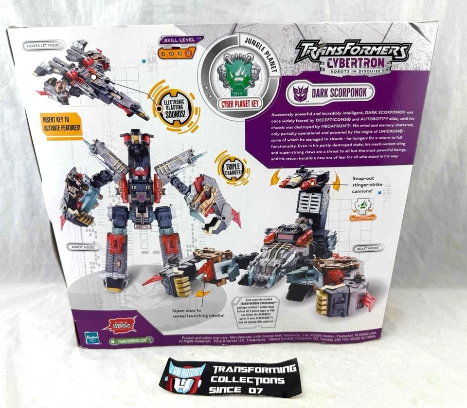 Transformers 2005 Cybertron Unleashed Ultra Class Dark Scorponok MISB - Image 2 of 2