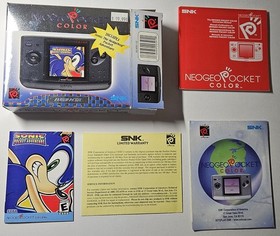 1999 Neo Geo Pocket Color Anthracite Lot With 9 Games and Accessories