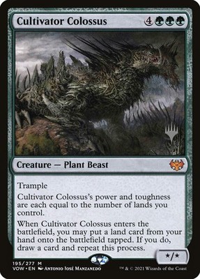 MTG Cultivator Colossus (195/134) Innistrad Crimson Vow Promos LP - Stamped