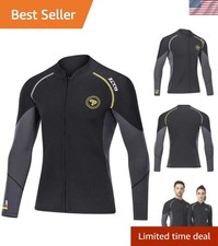 Wetsuit Top Men Women 1.5mm/3mm Neoprene Wetsuits Jacket,Front Zipper Long Sl...