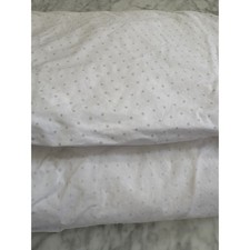 Pottery Barn Kids White Gray Polka Dot Cotton Fitted Crib Sheets Set of 2