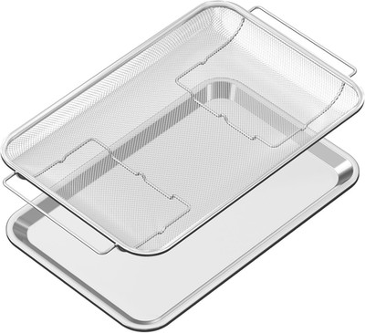 Air Fry Basket and Tray Set Compatible with Samsung Air Frying Oven, 20.4 X 13.4