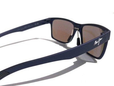 Maui Jim HOOPILI Metallic Matte Navy POLARIZED Blue GLASS Sunglasses B683-03 NEW Maui Jim HOOPILI Metallic Matte Navy POLARIZED Blue GLASS  main image 3