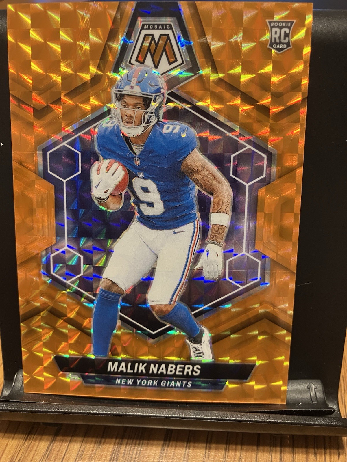 Malik Nabers 2024 Panini Mosaic #306 Orange Mosaic Prizm 059/199