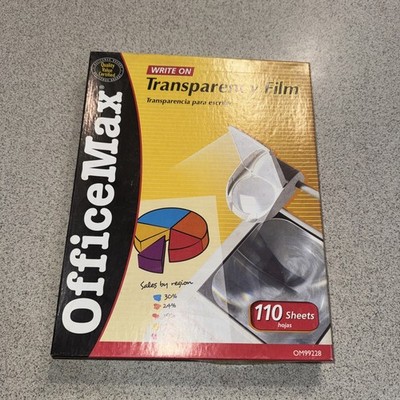 Officemax: Write On Transparency Film, 8 1/2'' by 11'' W1100MX (Open Box)