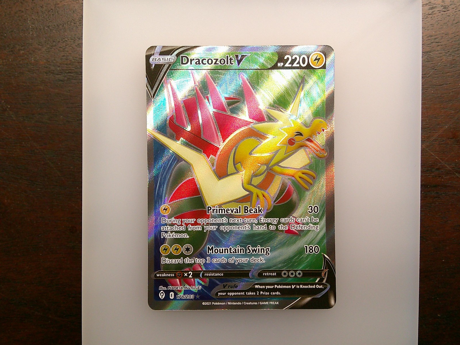 Dracozolt V 178/203 Rare Ultra Evolving Skies Pokemon NM