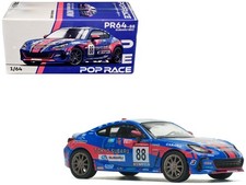 Subaru BRZ Blue 1/64 Tokyo Subaru Racing #88 by Pop Race with Graphics