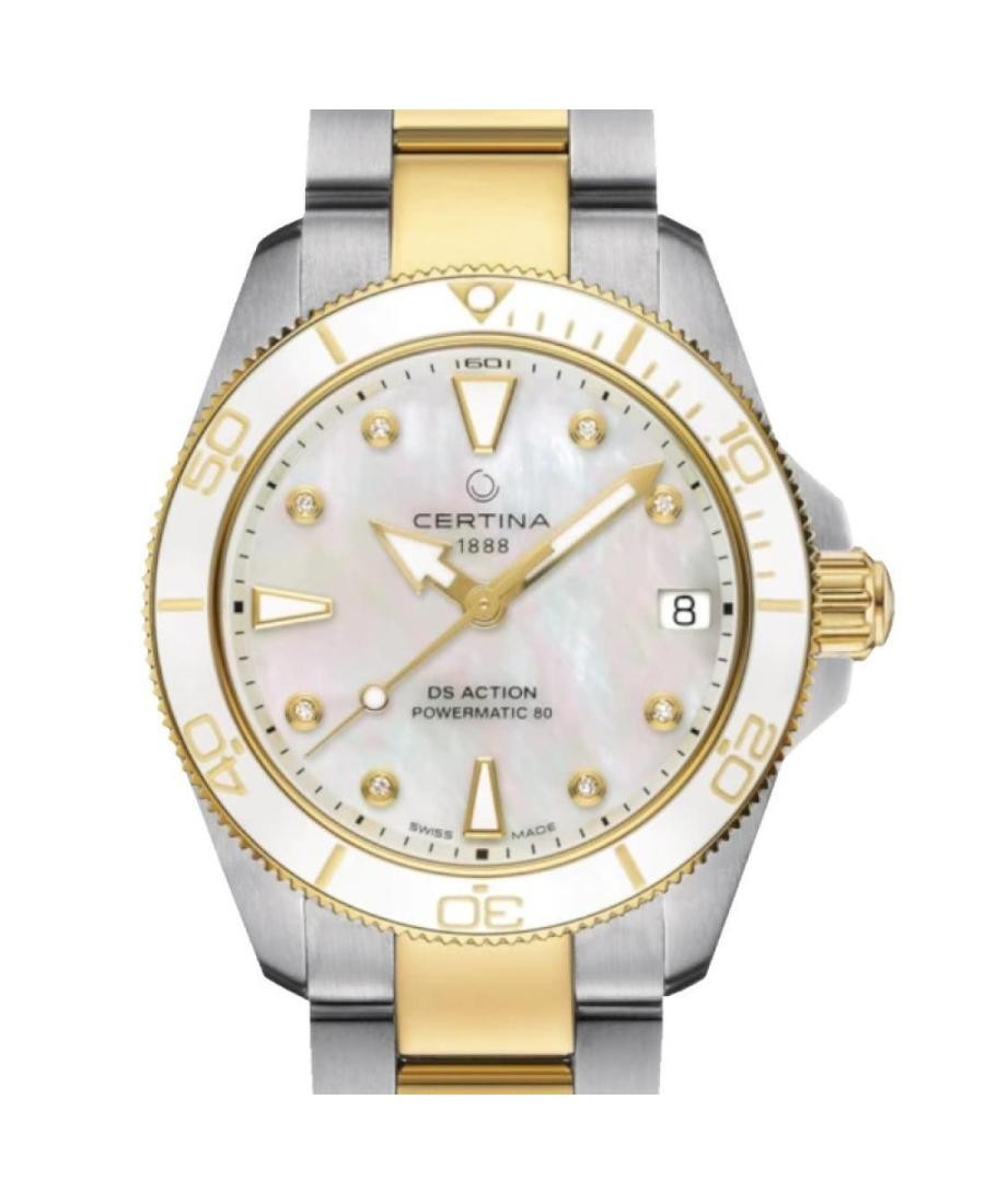 CERTINA Women Analog Automatic Casual Watch Classic Dress Mother of Pearl Dial W