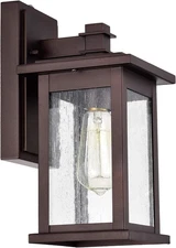 Dusk to Dawn Outdoor Wall Light Fixture, Oil Rubbed Bronze Exterior Wall Sconce 