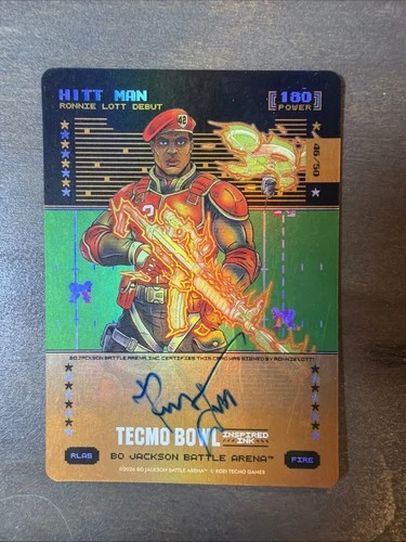 2026 Bo Jackson Battle Arena Tecmo Bowl #165 Hitt Man Ronnie Lott Fire Auto/50🔥