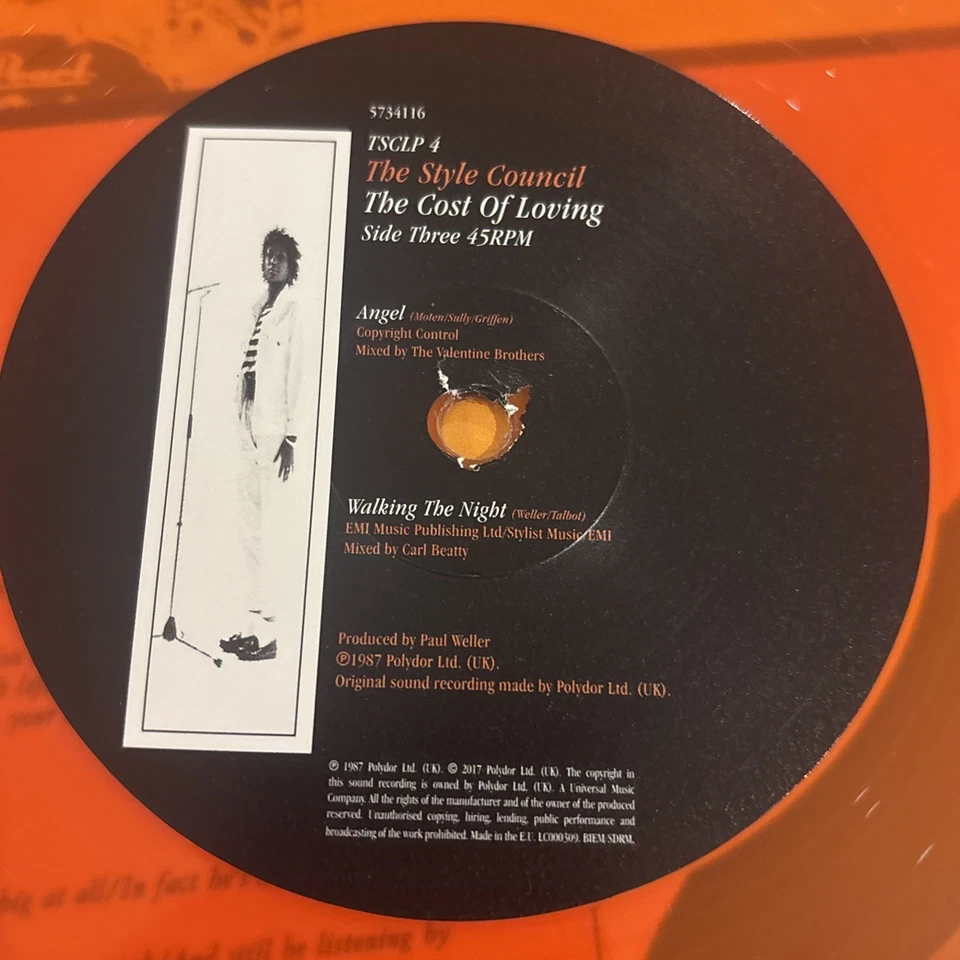 Style Council Vinyl - Cost Of Loving 2 x Orange LP Set Paul Weller - The Jam - Image 3 of 4